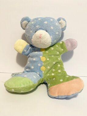 Russ Baby Jiggles Plush Teddy Bear Soft Pastel Polka Dot Baby Stuffed Toy